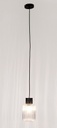 Lampadario 1 luce trasparente-nero D.15x120h