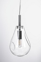 Lampadario 1 luce D.15x120h trasparente argento