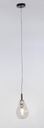 Lampadario 1 luce D.15x120h trasparente argento