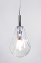 Lampadario 1 luce D.15x120h trasparente argento