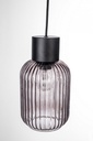 Lampadario 1 luce fumé-nero D.15x120h
