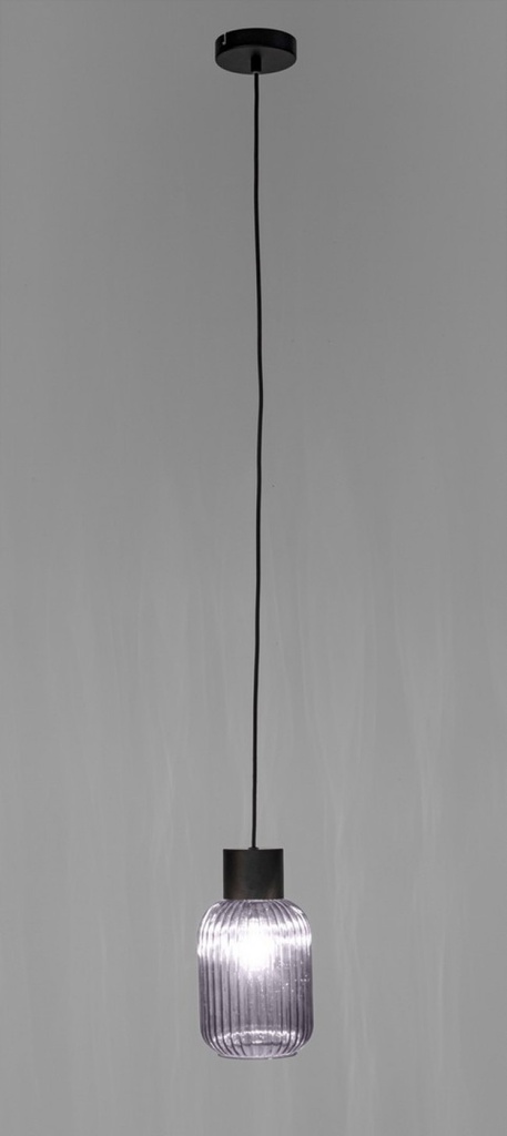 Lampadario 1 luce fumé-nero D.15x120h