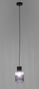 Lampadario 1 luce fumé-nero D.15x120h