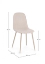 4x Sedia Irelia tortora 52,5x42,5x90