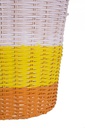 2x Lampadario rattan giallo-arancio D.25x49h