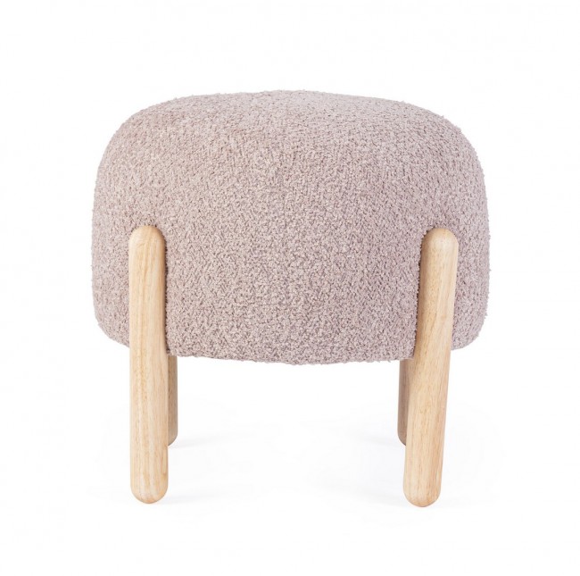Sgabello Dayla rosa antico D.45x38h