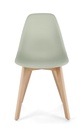 4x Sedia verde 51.5x46.5x86h in plastica