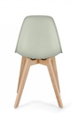 4x Sedia verde 51.5x46.5x86h in plastica