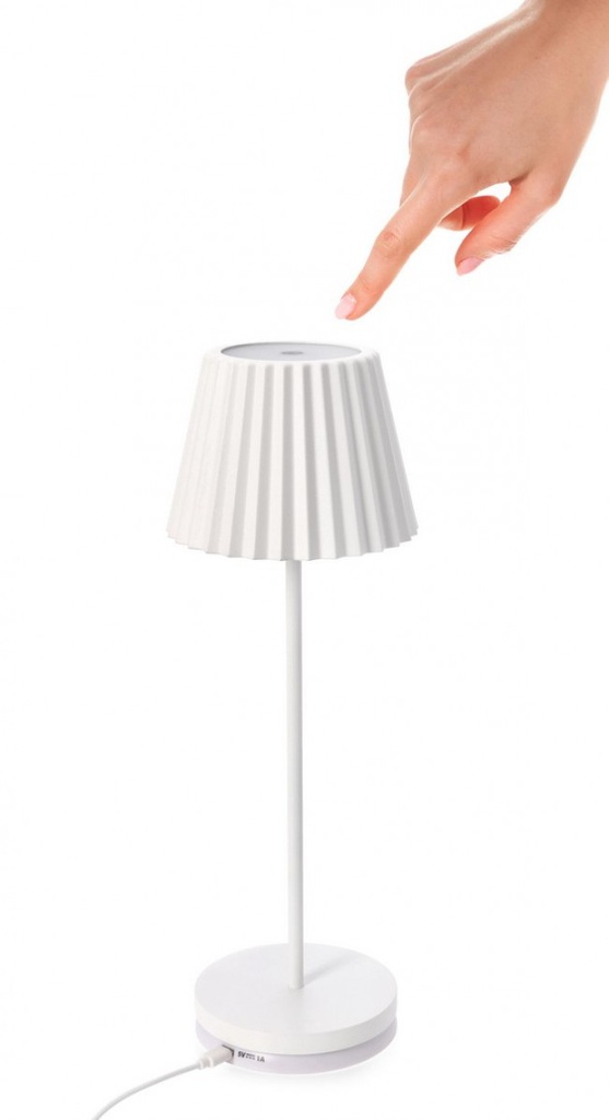 Lampada tavolo led bianca D.12,5 x 36h in metallo