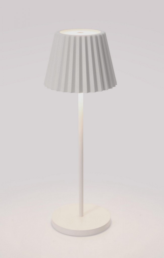 Lampada tavolo led bianca D.12,5 x 36h in metallo