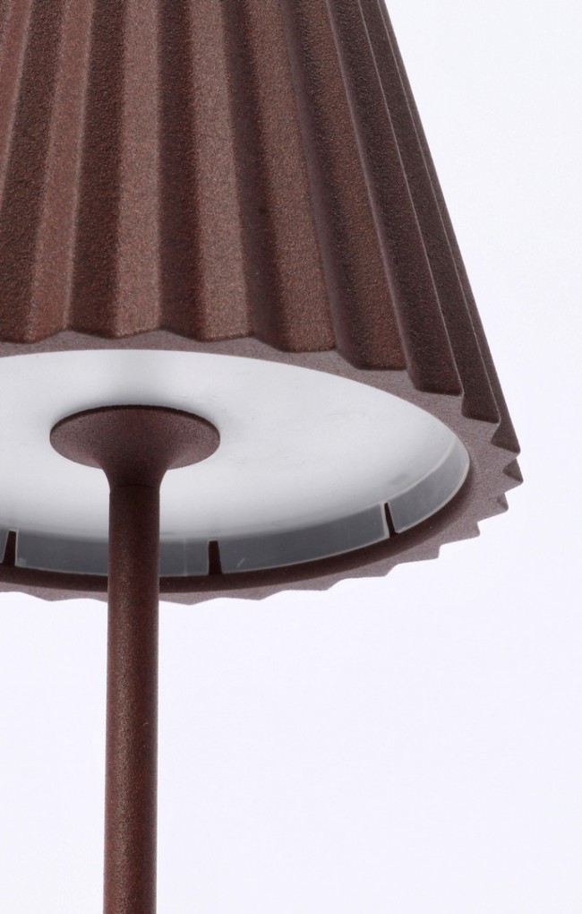 Lampada tavolo led marrone D.12,5 x 36h in metallo