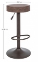 2x Sgabello bar marrone vintage 35x35x64/85h