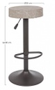 2x Sgabello bar vintage ecopelle 35x35x64/85h