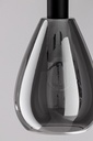 Lampadario 1 luce fumé-nero D.18,5x130h