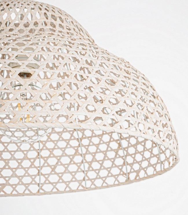 4x Lampadario bianco sagomato D.50x27h
