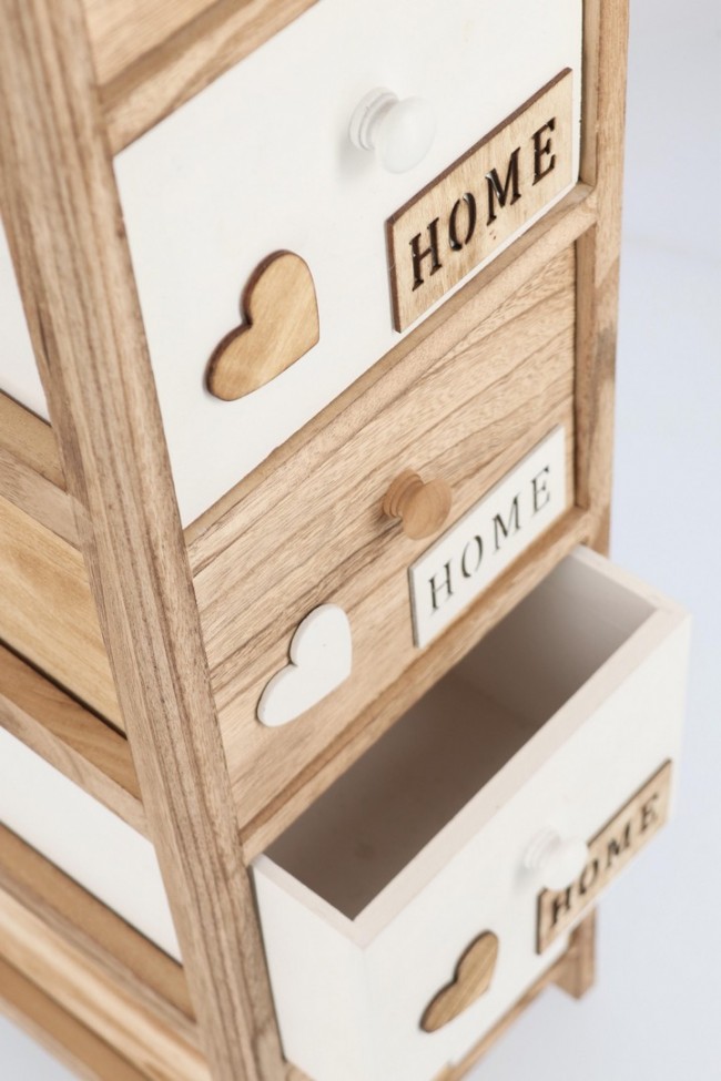 Cassettiera 26x32x81h in legno emozioni