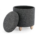 Sgabello contenitore zena nero mix D.36x39.5h