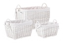 Cesta 32x28x21h, 41x33x26h, 52x40x32h bianco