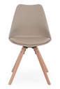 4x Sedia tortora 54x49x83.5 in ecopelle