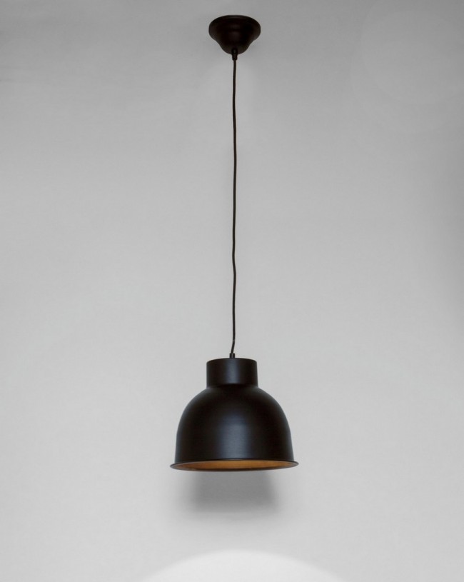 Lampadario antracite D.28x25h in metallo