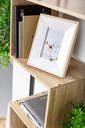 4x Cornice in legno 24.5x2.5x19.5h per foto 10x15