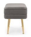 Panca singola grigio scuro 50x34.5x42 in velluto