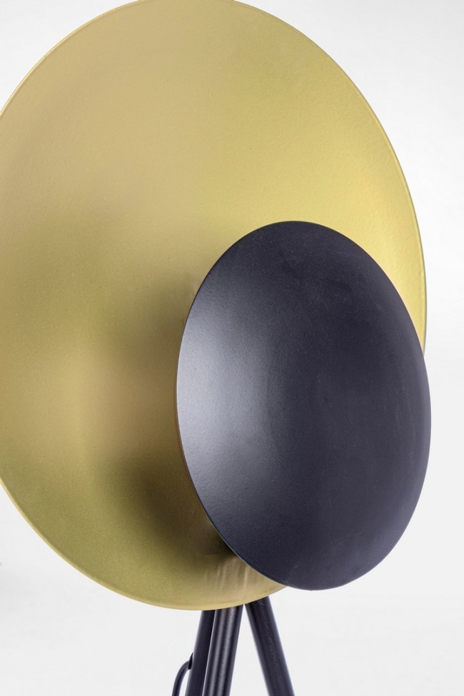 Piantana treppiede nero-oro 87x56x155h