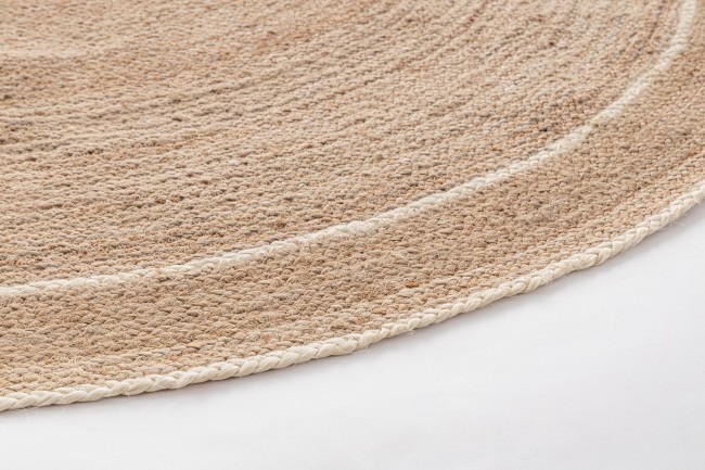 2x Tappeto naturale bianco D.180 cm