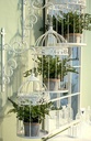 2x Gabietta in metallo 20x51h, 25x58h, 30.5x59h
