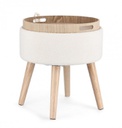 Sgabello contenitore D.39 x 42.5h in bouclé