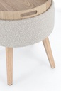 Sgabello contenitore grigio D.39 x 42.5h