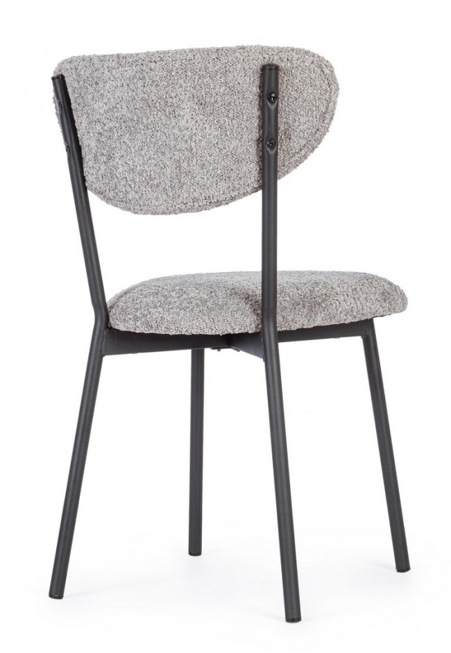 2x Sedia grigia chiara 47x50x77.5 cm