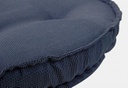 4x Cuscino tondo D.40 x 4h in denim blu