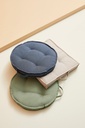 4x Cuscino tondo D.40 x 4h in denim blu