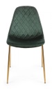 4x Sedia in velluto verde scuro 48x55x85