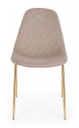 4x Sedia in velluto tortora 48x55x85h