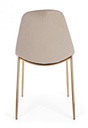 4x Sedia in velluto tortora 48x55x85h