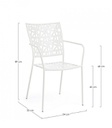 4x Sedia C-BR Kelsie 54x55x89 cm in metallo