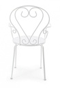 4x Sedia bianca in metallo 49x49x89h
