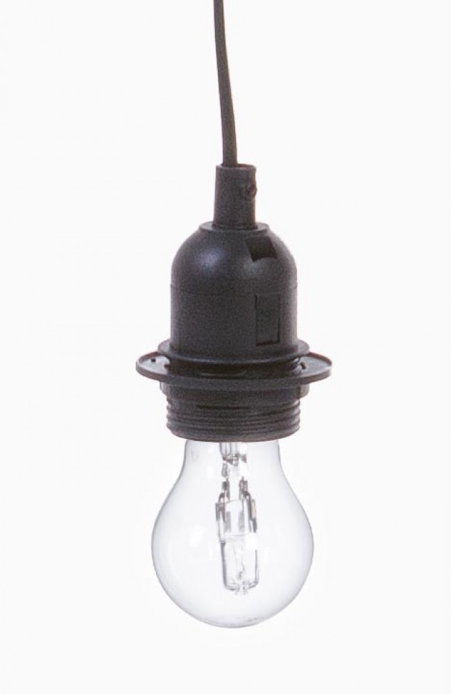 Lampadario E27 nero 120h x plastica