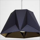 Lampadario esagono nero 46x40x25h