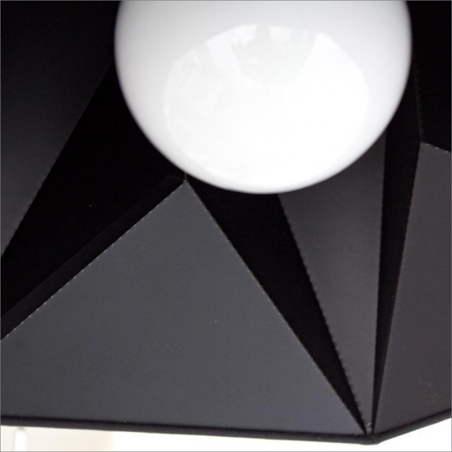 Lampadario esagono nero 46x40x25h