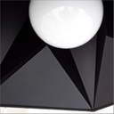 Lampadario esagono nero 46x40x25h