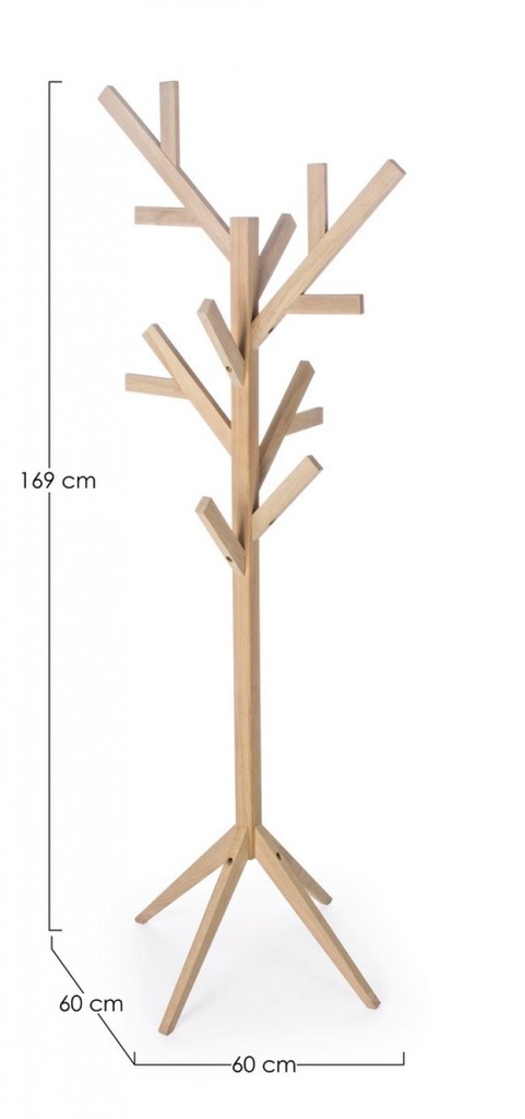 Appendiabiti legno 60x60x169 h