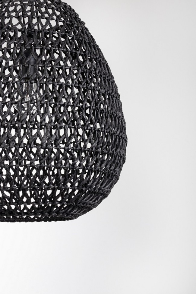 Lampadario Zambia nero D.38x42h in metallo