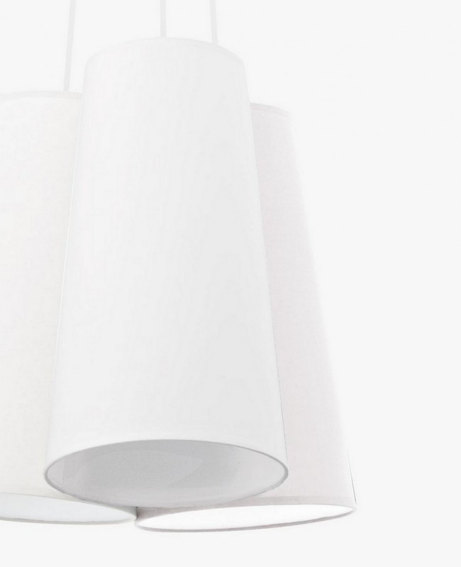 2x Lampadario bianco 22x22x40h in metallo