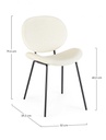 2x Sedia Maddie bianco 52x59.5x79.5h