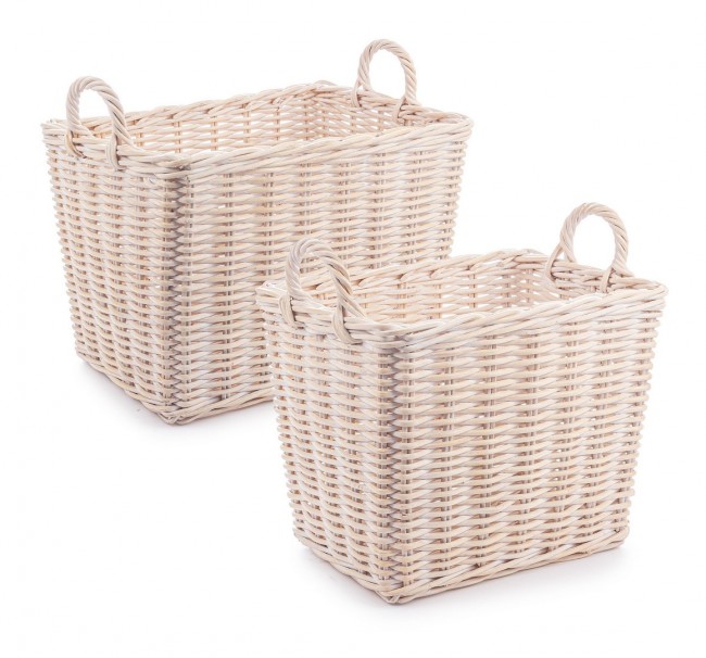 Set di cesto 43x30x34h e 50x37x37h