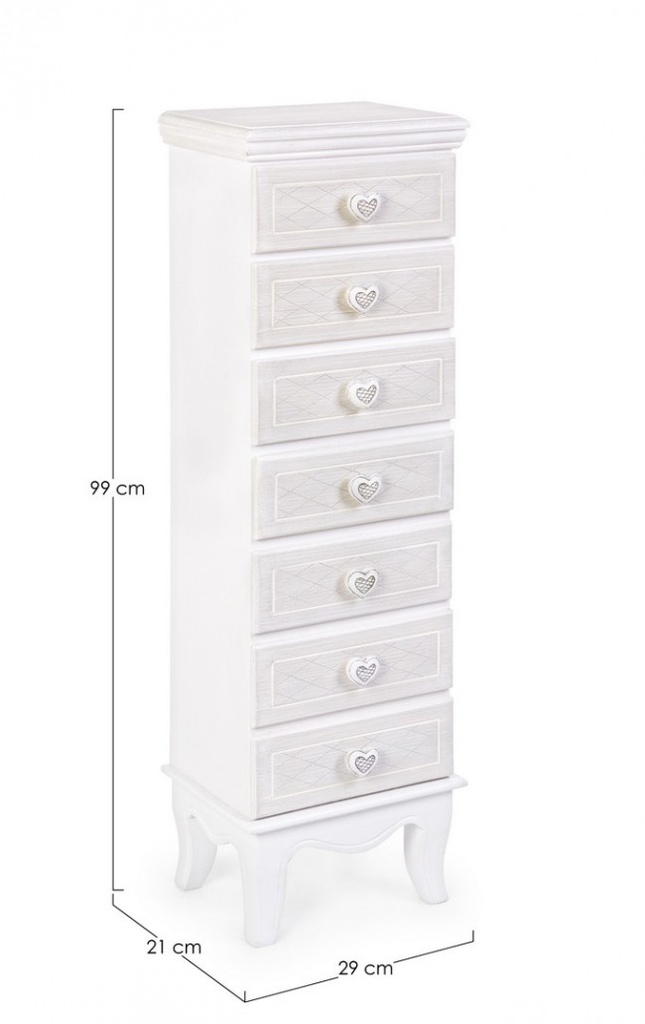 Cassettiera 29x21x99 in legno