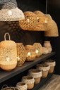 Lampadario in fibre naturali D.40x37h